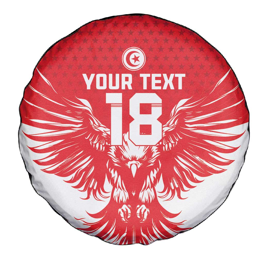 Custom Tunisia Football Spare Tire Cover Eagles of Carthage Spirit - Wonder Print Shop