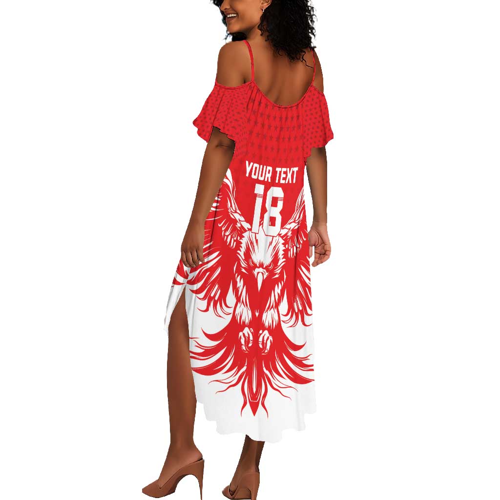 Custom Tunisia Football Summer Maxi Dress Eagles of Carthage Spirit - Wonder Print Shop