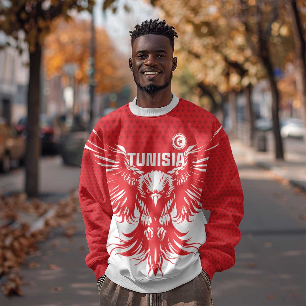 Custom Tunisia Football Sweatshirt Eagles of Carthage Spirit - Wonder Print Shop