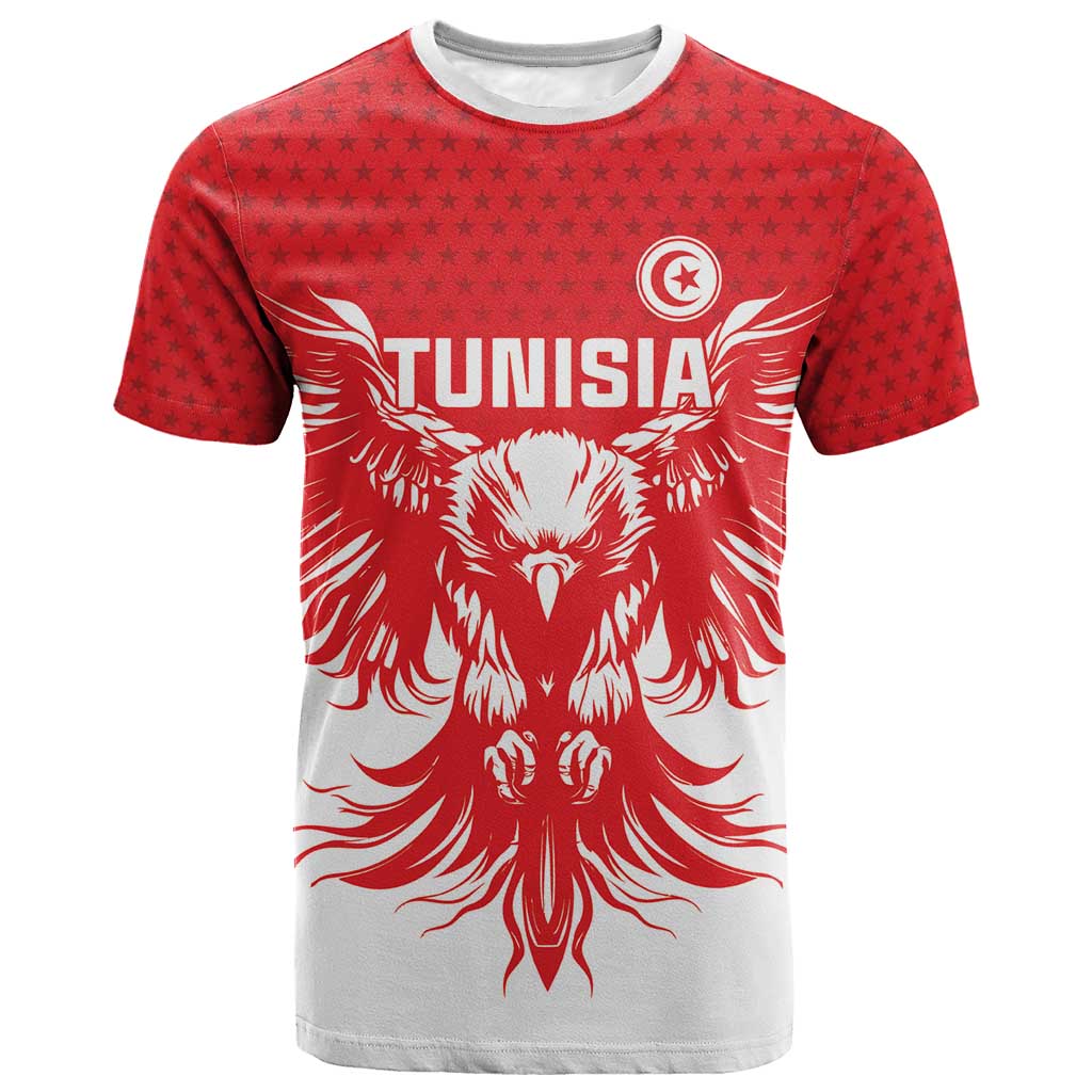 Custom Tunisia Football T shirt Eagles of Carthage Spirit - Wonder Print Shop