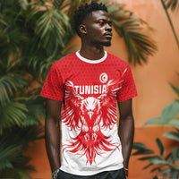 Custom Tunisia Football T shirt Eagles of Carthage Spirit - Wonder Print Shop