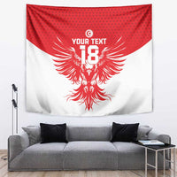 Custom Tunisia Football Tapestry Eagles of Carthage Spirit - Wonder Print Shop