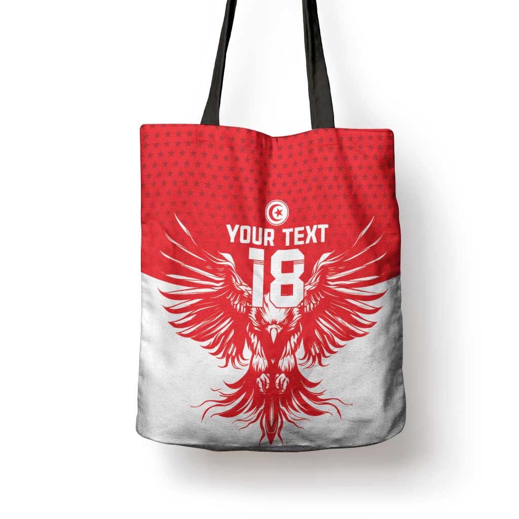 Custom Tunisia Football Tote Bag Eagles of Carthage Spirit - Wonder Print Shop