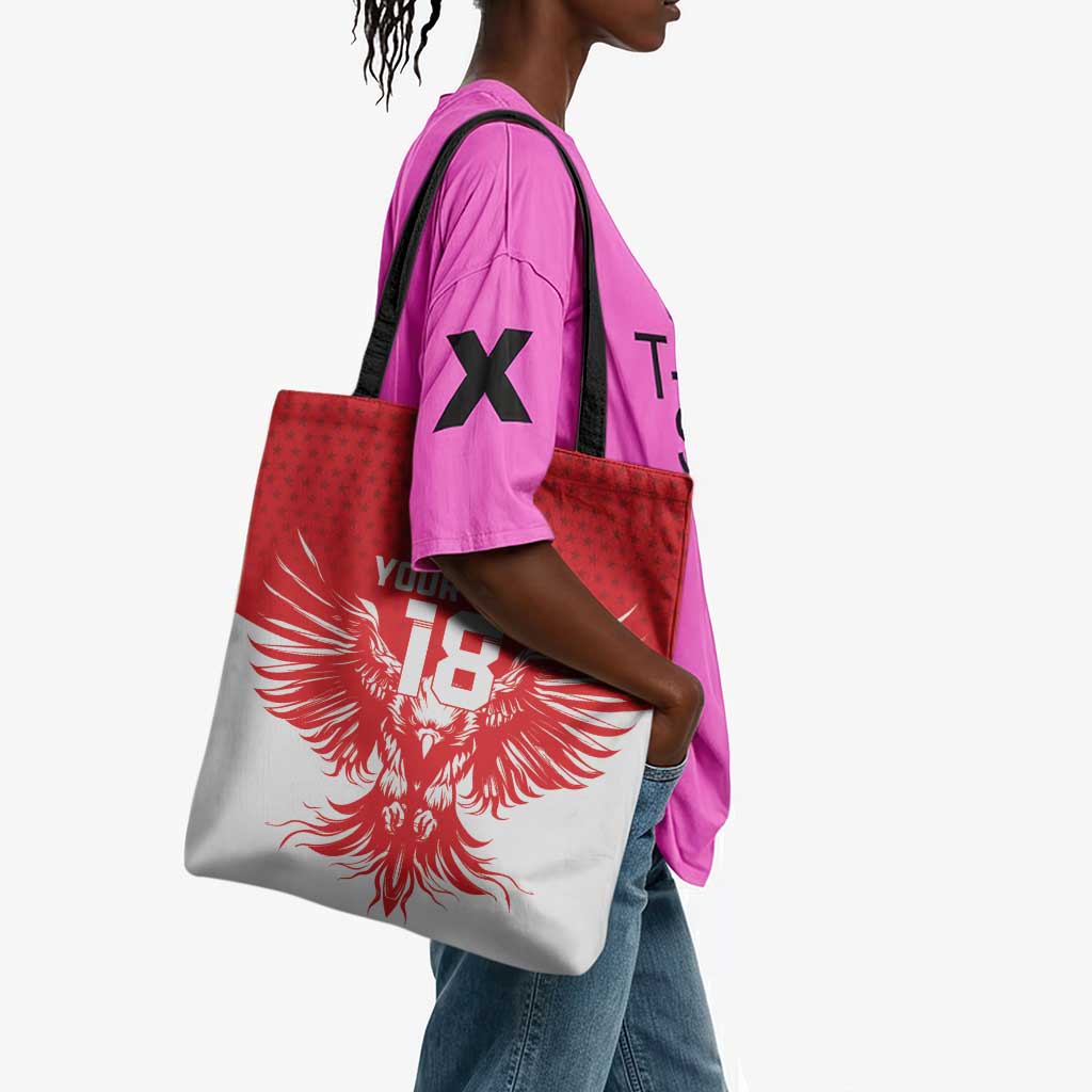 Custom Tunisia Football Tote Bag Eagles of Carthage Spirit - Wonder Print Shop