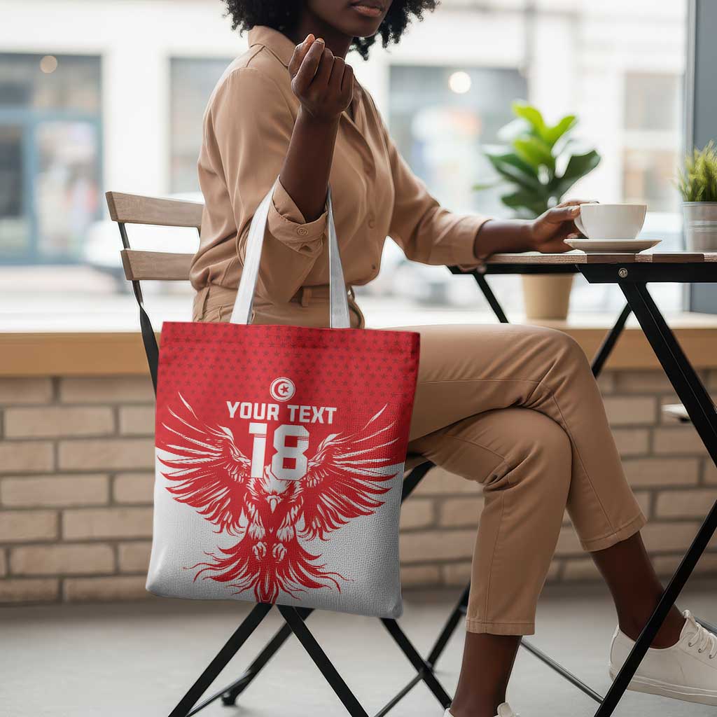 Custom Tunisia Football Tote Bag Eagles of Carthage Spirit - Wonder Print Shop