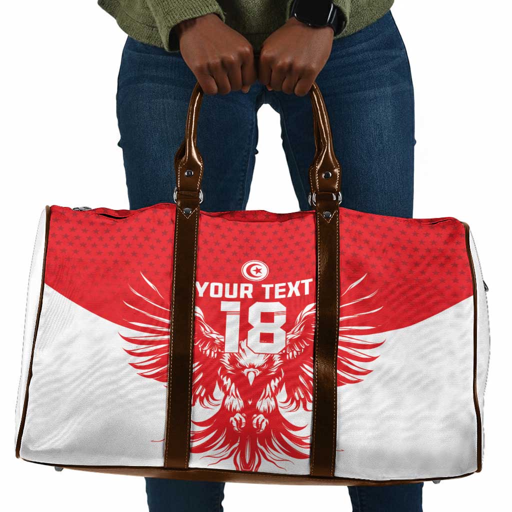 Custom Tunisia Football Travel Bag Eagles of Carthage Spirit - Wonder Print Shop