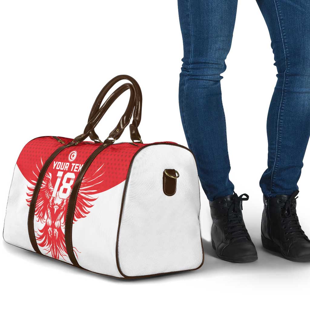 Custom Tunisia Football Travel Bag Eagles of Carthage Spirit - Wonder Print Shop