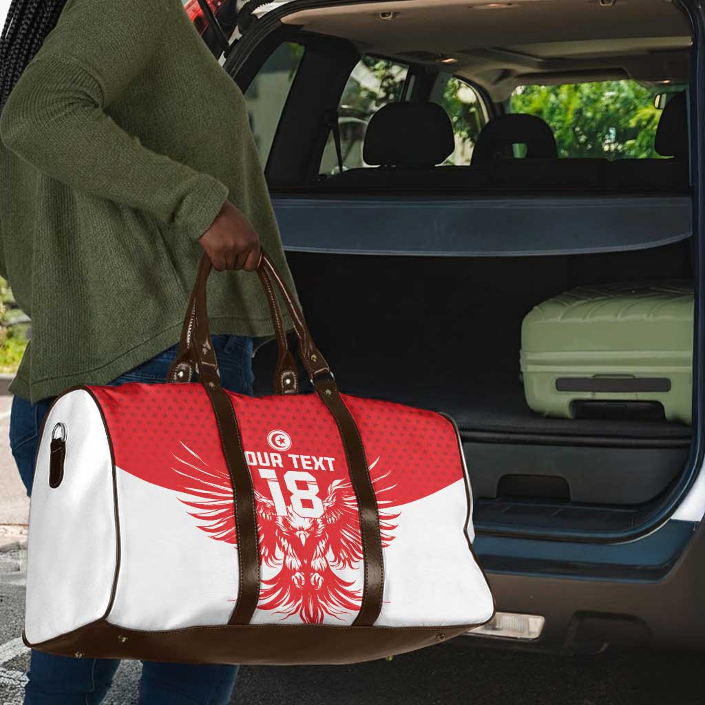 Custom Tunisia Football Travel Bag Eagles of Carthage Spirit - Wonder Print Shop