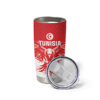Custom Tunisia Football Tumbler Cup Eagles of Carthage Spirit - Wonder Print Shop