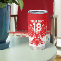 Custom Tunisia Football Tumbler Cup Eagles of Carthage Spirit - Wonder Print Shop