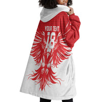 Custom Tunisia Football Wearable Blanket Hoodie Eagles of Carthage Spirit - Wonder Print Shop