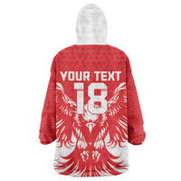 Custom Tunisia Football Wearable Blanket Hoodie Eagles of Carthage Spirit - Wonder Print Shop