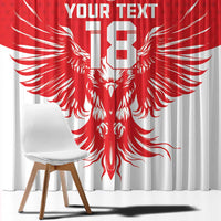 Custom Tunisia Football Window Curtain Eagles of Carthage Spirit - Wonder Print Shop