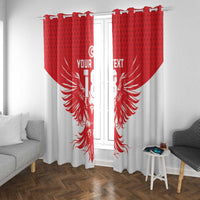 Custom Tunisia Football Window Curtain Eagles of Carthage Spirit - Wonder Print Shop