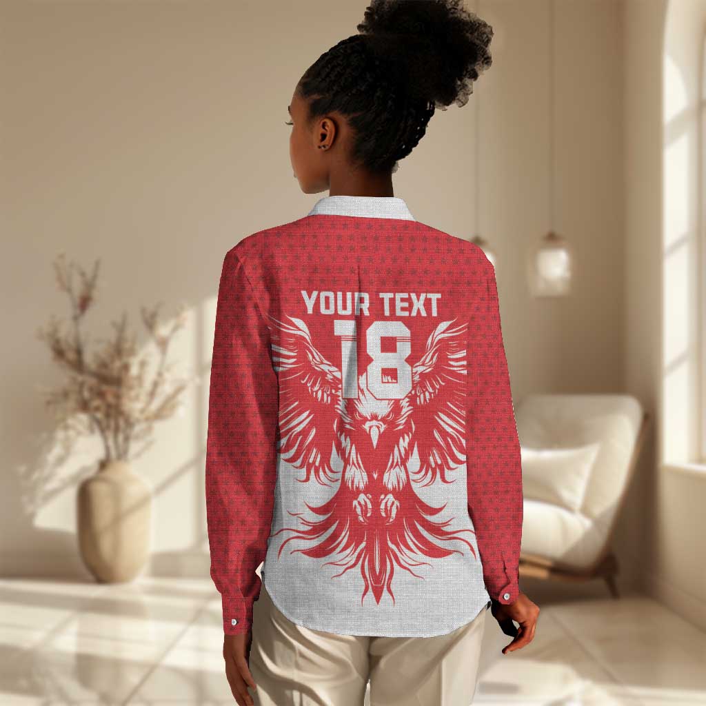 Custom Tunisia Football Women Casual Shirt Eagles of Carthage Spirit - Wonder Print Shop