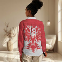 Custom Tunisia Football Women Casual Shirt Eagles of Carthage Spirit - Wonder Print Shop