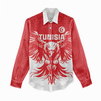 Custom Tunisia Football Women Casual Shirt Eagles of Carthage Spirit - Wonder Print Shop