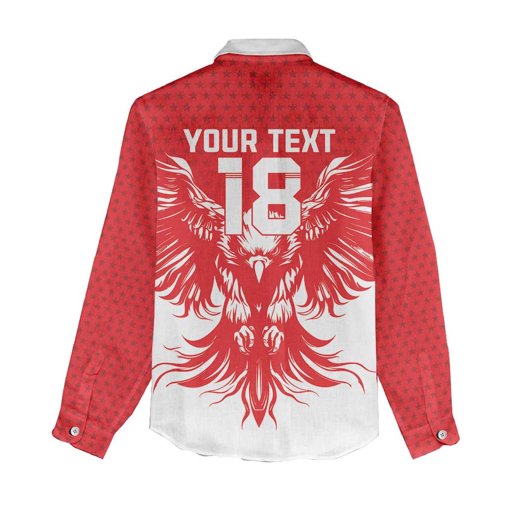 Custom Tunisia Football Women Casual Shirt Eagles of Carthage Spirit - Wonder Print Shop