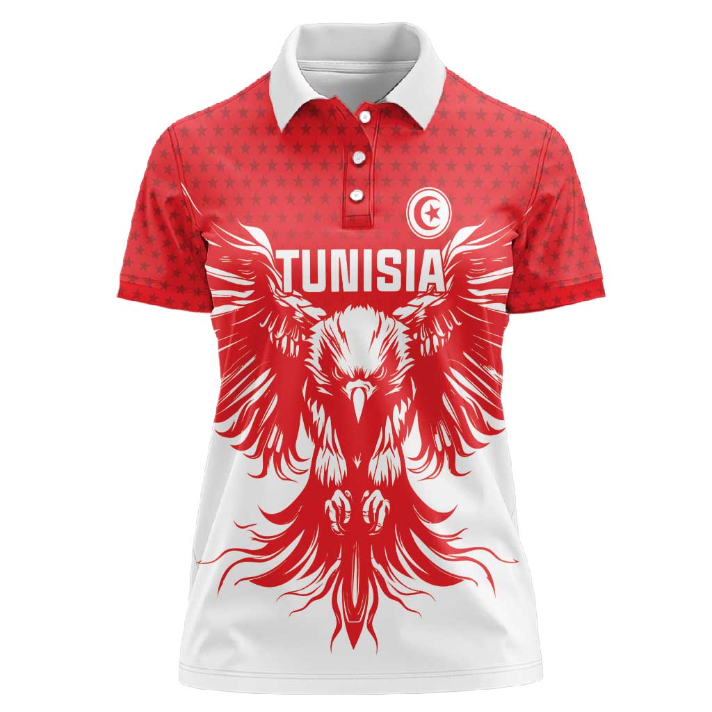 Custom Tunisia Football Women Polo Shirt Eagles of Carthage Spirit - Wonder Print Shop