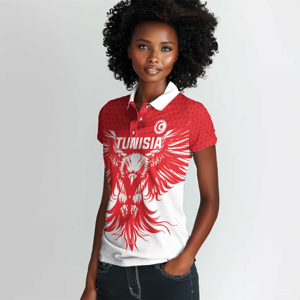 Custom Tunisia Football Women Polo Shirt Eagles of Carthage Spirit - Wonder Print Shop
