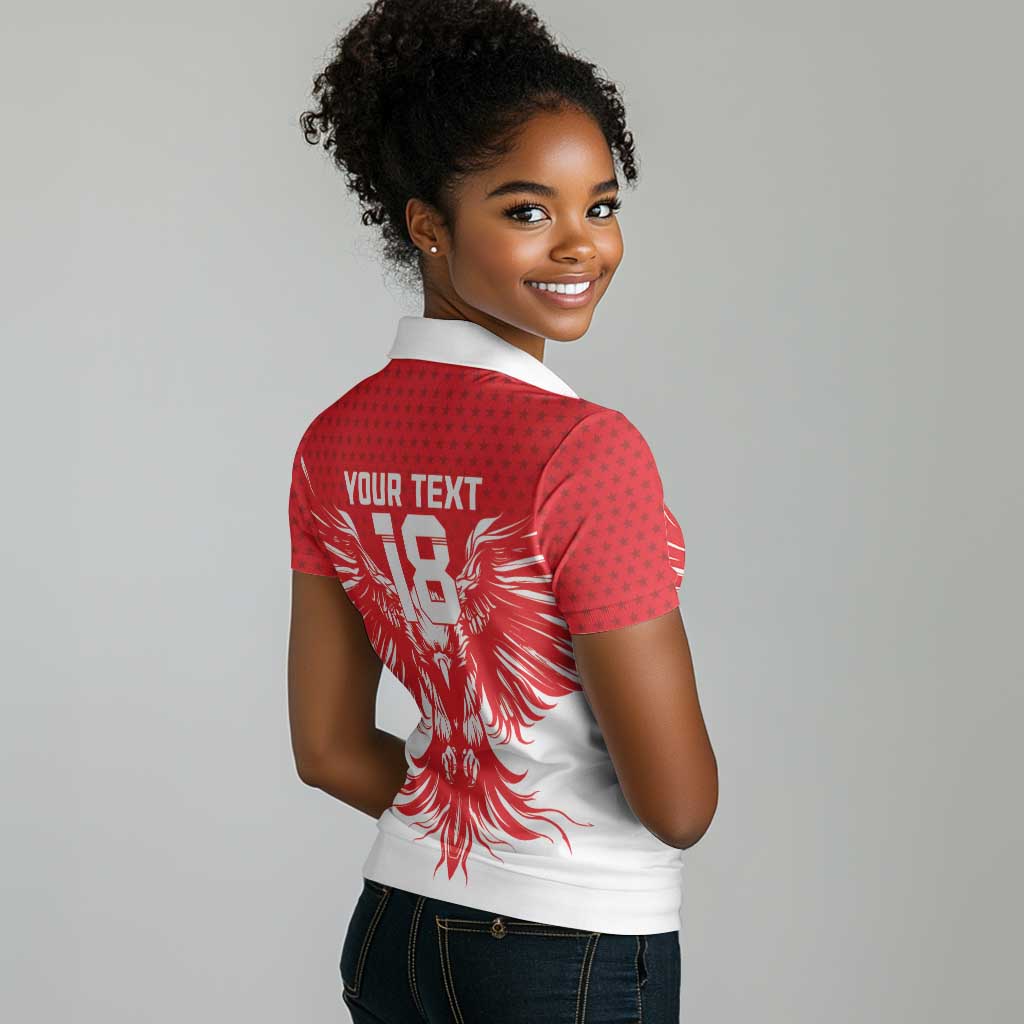 Custom Tunisia Football Women Polo Shirt Eagles of Carthage Spirit - Wonder Print Shop