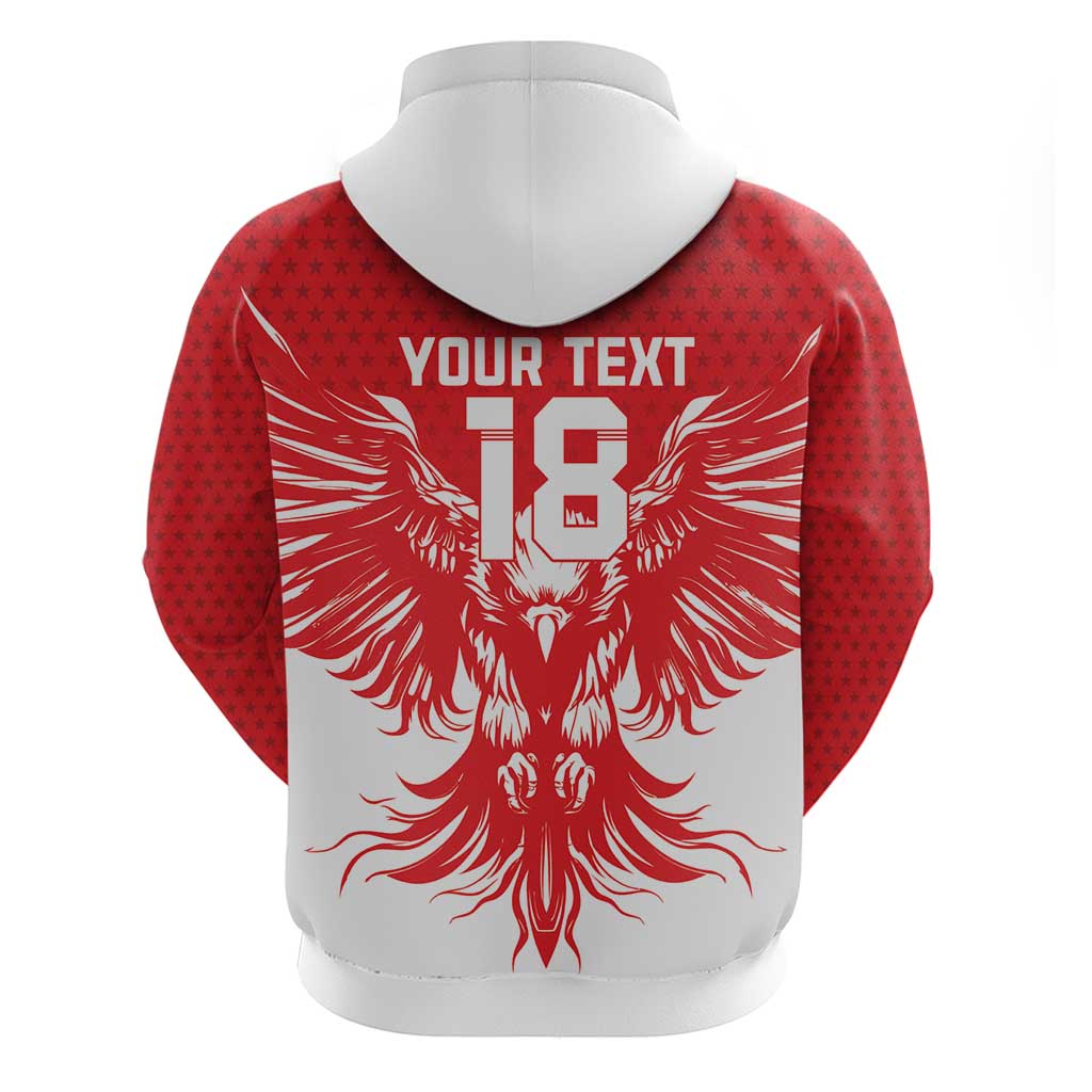 Custom Tunisia Football Zip Hoodie Eagles of Carthage Spirit - Wonder Print Shop