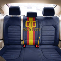 Custom Spain Football Back Car Seat Cover La Roja With Carnation Pattern
