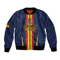 Custom Spain Football Bomber Jacket La Roja With Carnation Pattern