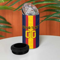 Custom Spain Football 4 in 1 Can Cooler Tumbler La Roja With Carnation Pattern