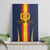 Custom Spain Football Canvas Wall Art La Roja With Carnation Pattern