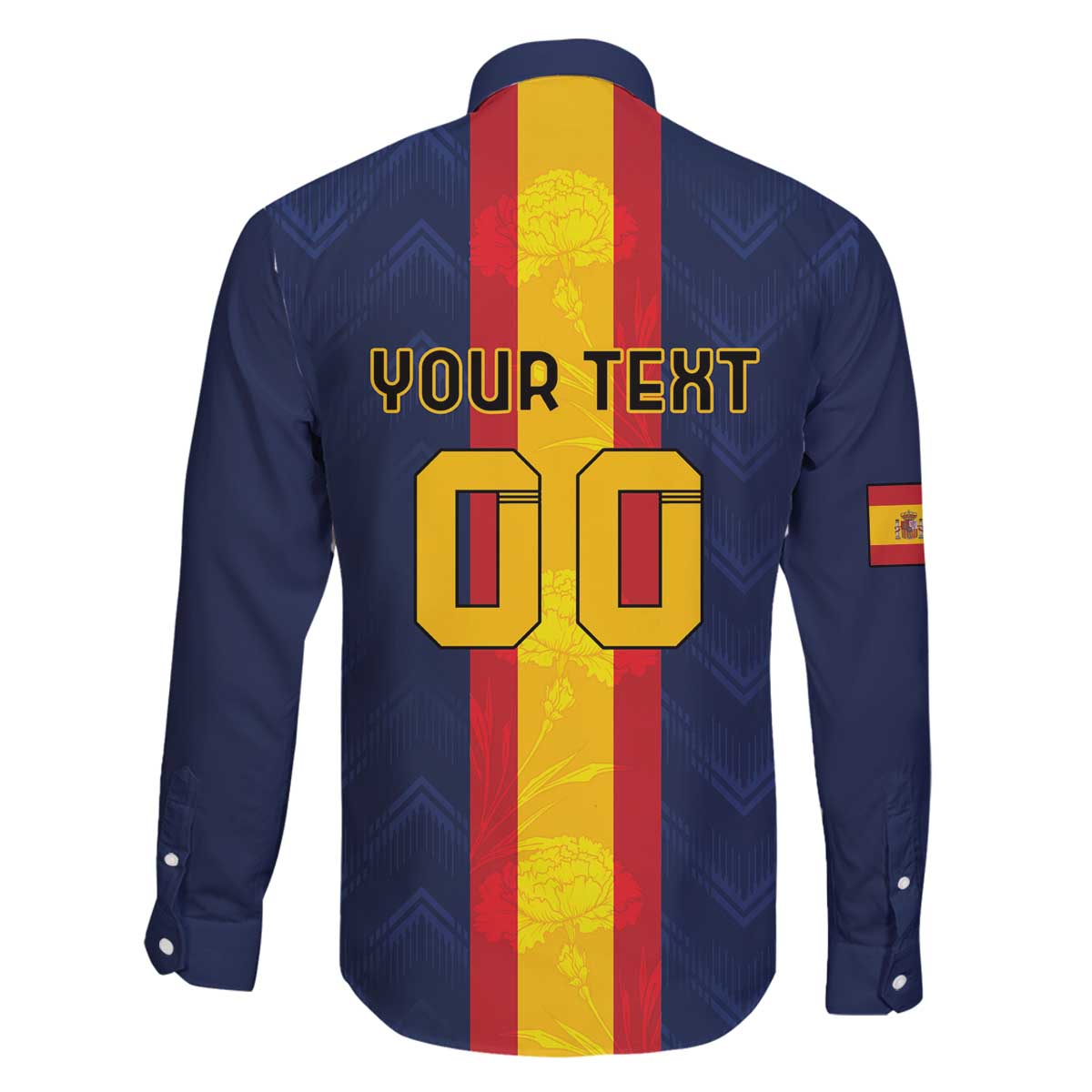 Custom Spain Football Family Matching Off The Shoulder Long Sleeve Dress and Hawaiian Shirt La Roja With Carnation Pattern