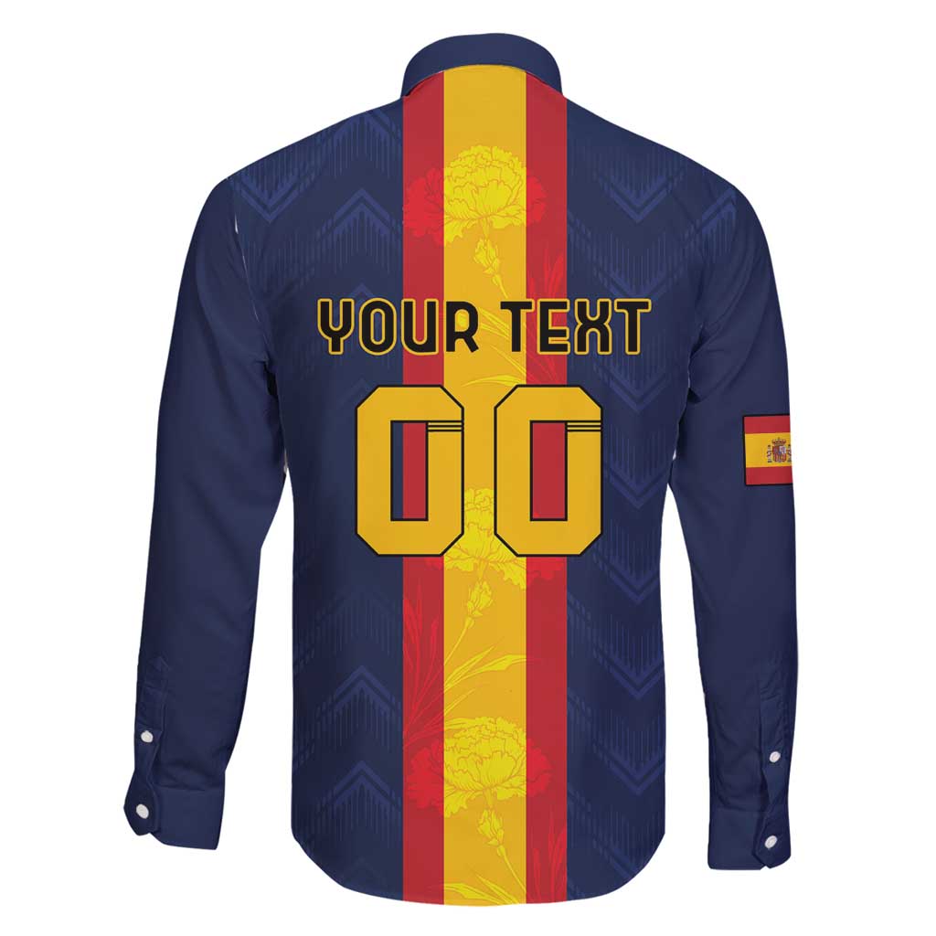 Custom Spain Football Family Matching Puletasi and Hawaiian Shirt La Roja With Carnation Pattern