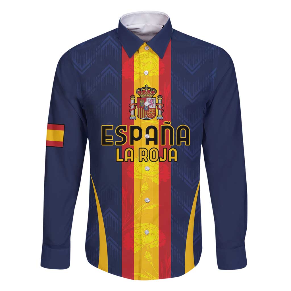 Custom Spain Football Family Matching Summer Maxi Dress and Hawaiian Shirt La Roja With Carnation Pattern