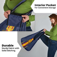 Custom Spain Football Grocery Bag La Roja With Carnation Pattern