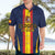 Custom Spain Football Hawaiian Shirt La Roja With Carnation Pattern