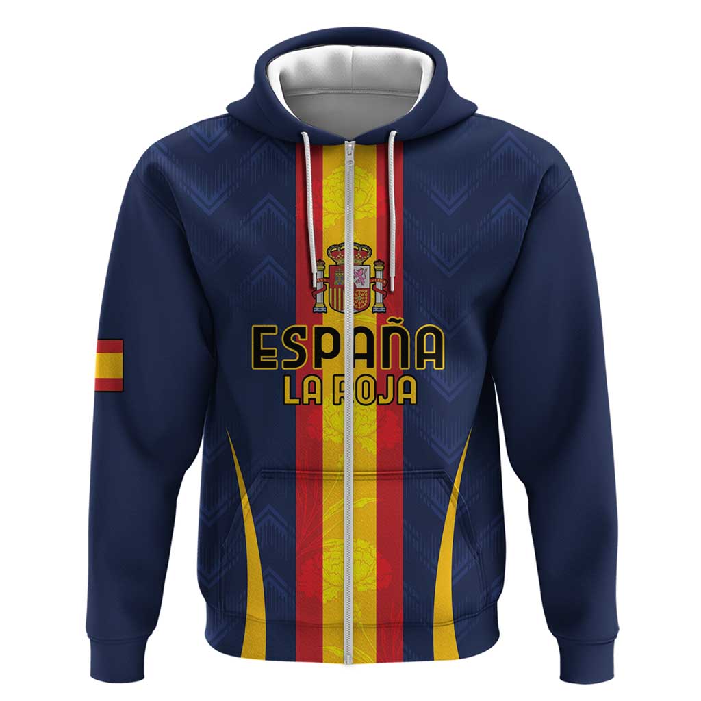 Custom Spain Football Hoodie La Roja With Carnation Pattern
