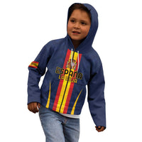Custom Spain Football Kid Hoodie La Roja With Carnation Pattern