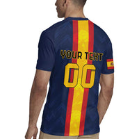 Custom Spain Football Rugby Jersey La Roja With Carnation Pattern