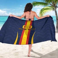 Custom Spain Football Sarong La Roja With Carnation Pattern
