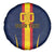 Custom Spain Football Spare Tire Cover La Roja With Carnation Pattern