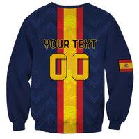 Custom Spain Football Sweatshirt La Roja With Carnation Pattern