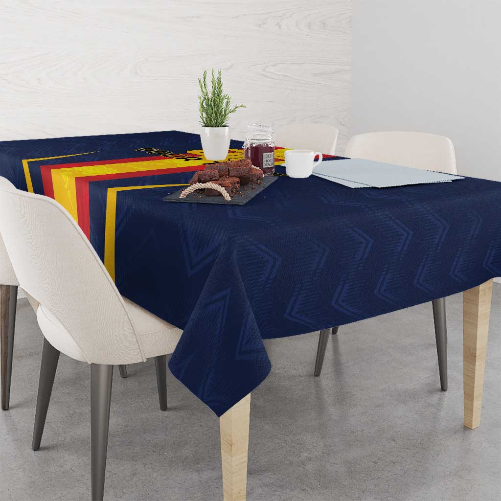 Custom Spain Football Tablecloth La Roja With Carnation Pattern