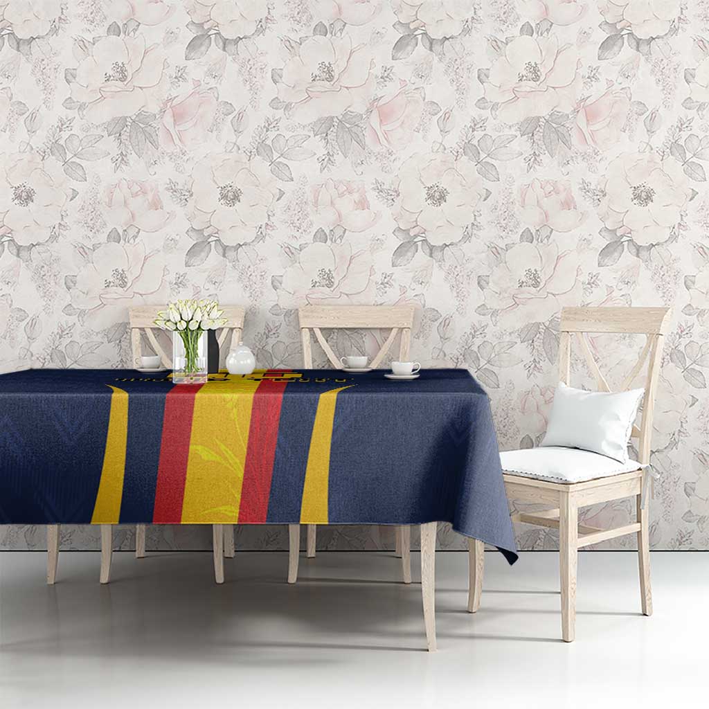 Custom Spain Football Tablecloth La Roja With Carnation Pattern