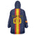 Custom Spain Football Wearable Blanket Hoodie La Roja With Carnation Pattern