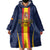 Custom Spain Football Wearable Blanket Hoodie La Roja With Carnation Pattern