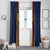 Custom Spain Football Window Curtain La Roja With Carnation Pattern