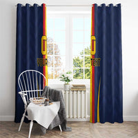 Custom Spain Football Window Curtain La Roja With Carnation Pattern