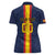 Custom Spain Football Women Polo Shirt La Roja With Carnation Pattern