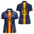 Custom Spain Football Women Polo Shirt La Roja With Carnation Pattern
