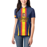 Custom Spain Football Women Polo Shirt La Roja With Carnation Pattern